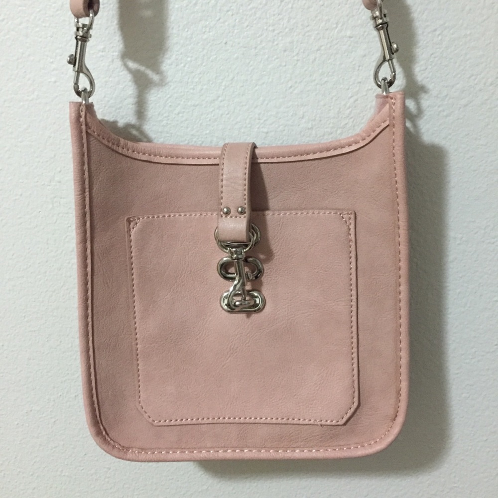 Steve Madden nude pink messenger bag